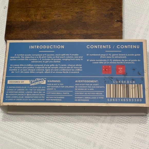 Classic Sudoku Wooden Puzzle Game - Picture 4 of 6